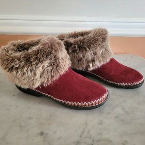 Isotoner Mallory Slipper Booties *LIKE NEW*